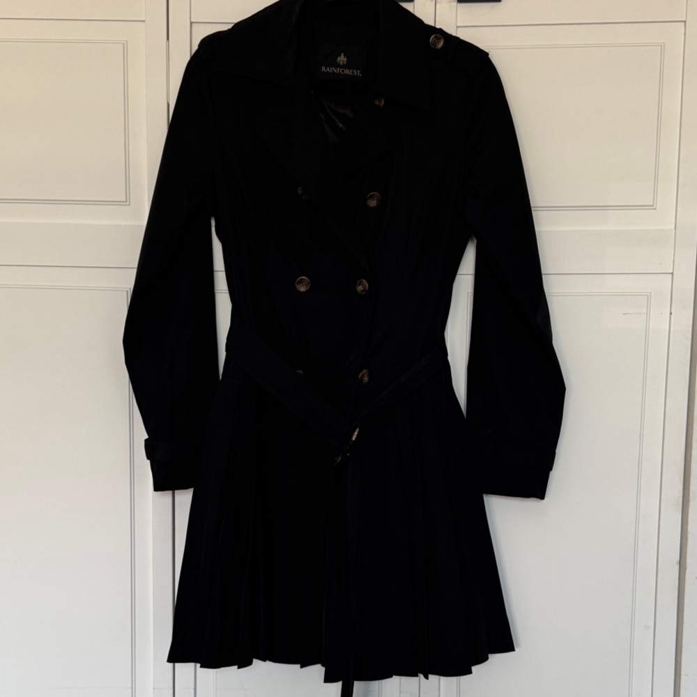 RAINFOREST Black Trench Coat